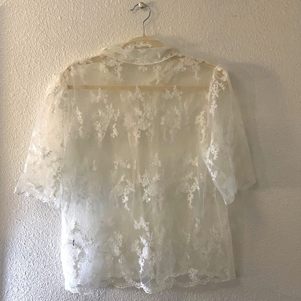 Lace Button Up - Picture 3 of 7